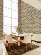 BR4205-4 Domas Beige Red Barcino Wallpaper by Tres Tintas