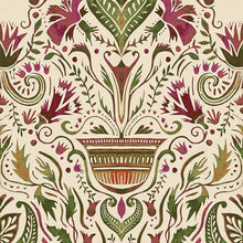 BR4205-4 Domas Beige Red Barcino Wallpaper by Tres Tintas
