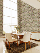 BR4205-4 Domas Beige Red Barcino Wallpaper by Tres Tintas
