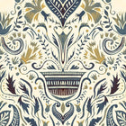 BR4205-5 Domas Beige Blue Barcino Wallpaper by Tres Tintas