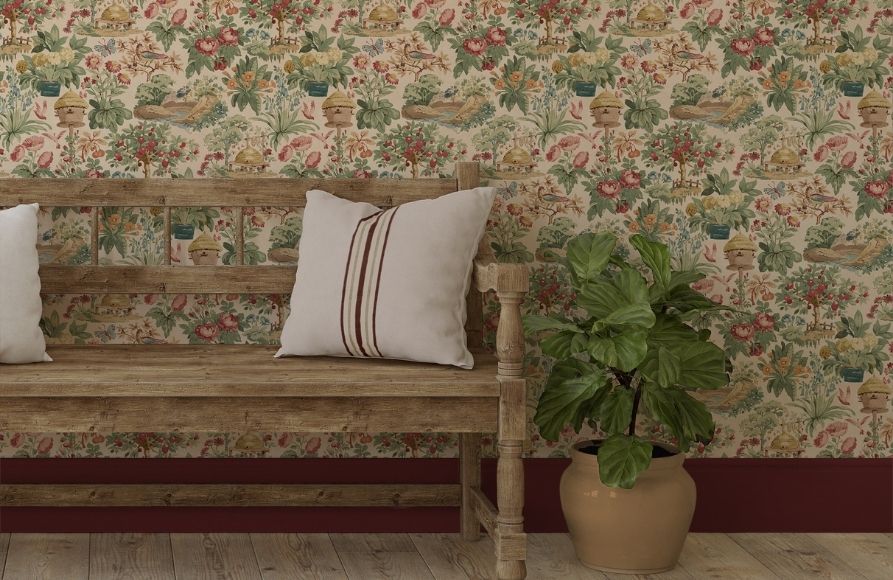 Mulberry Garden Antique Garden Party Wallpaper by Mulberry Home