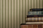 Marquee Stripe Lovat Garden Party Wallpaper by Mulberry Home