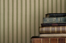 Marquee Stripe Lovat Garden Party Wallpaper by Mulberry Home