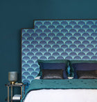 88666566 Broadway Twenties Bleu Indigo Wallpaper by Casadeco