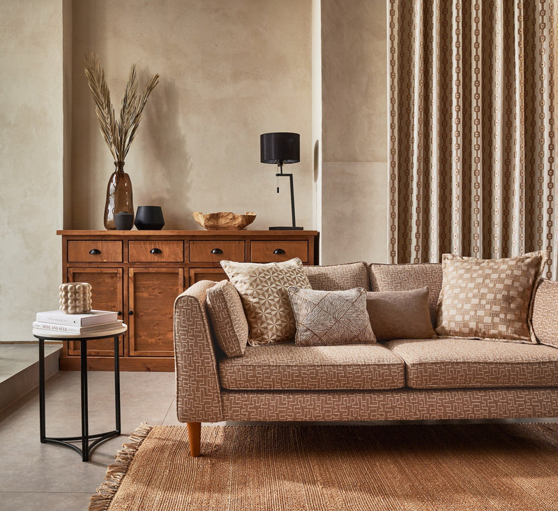 Dara Earth Brodie Fabric by Prestigious Textiles | 4241/116
