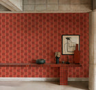 Copacabana Terracota Bossa Nova Wallpaper by Tres Tintas