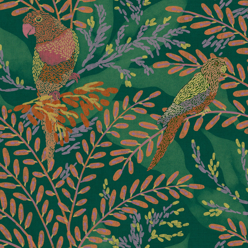 Guacamayos Turquesa Bossa Nova Wallpaper by Tres Tintas