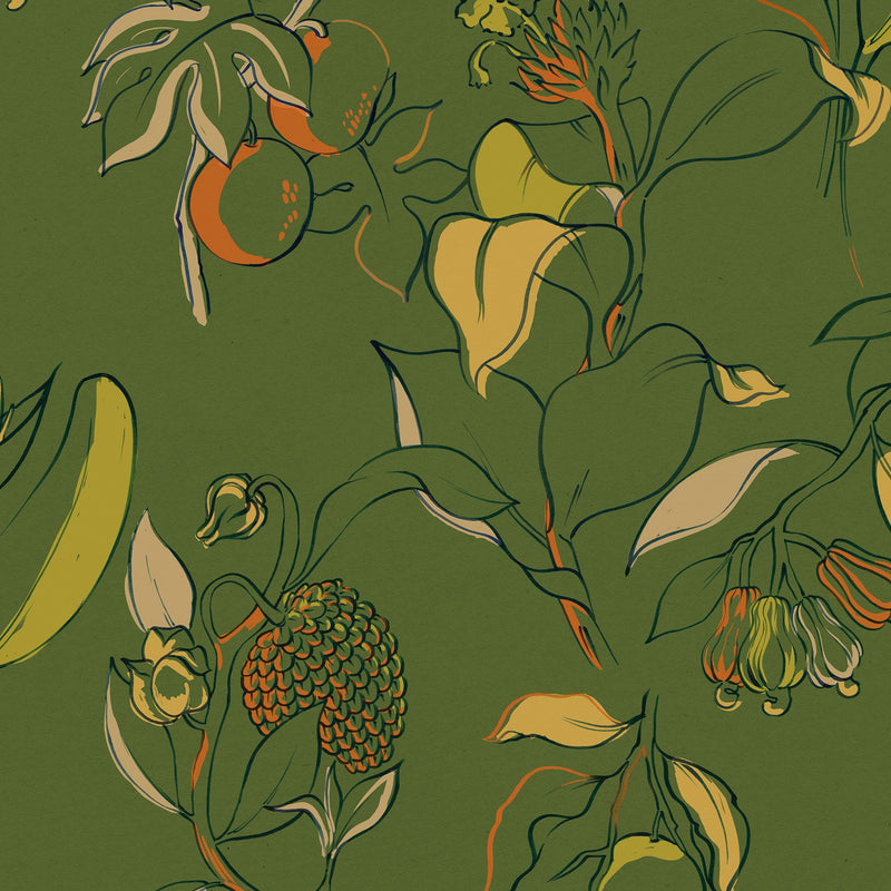 Guanabana Lima Bossa Nova Wallpaper by Tres Tintas
