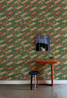 Ipanema Verde Bossa Nova Wallpaper by Tres Tintas