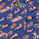 Ipanema Cobalto Bossa Nova Wallpaper by Tres Tintas