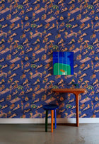 Ipanema Cobalto Bossa Nova Wallpaper by Tres Tintas