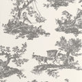 Cadence Noir Fusain Les Belles Toiles De Jouy 2 Wallpaper by Casadeco
