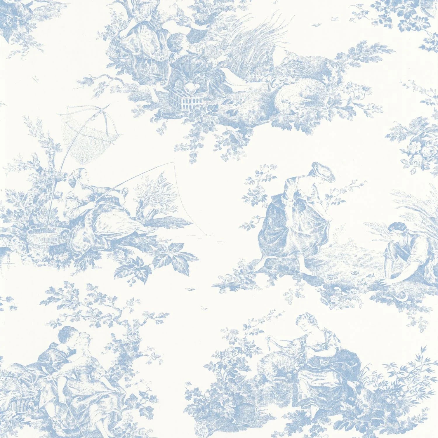 BTJD87916217 Scene D'ete Les Belles Toiles De Jouy 2 Wallpaper by Casadeco