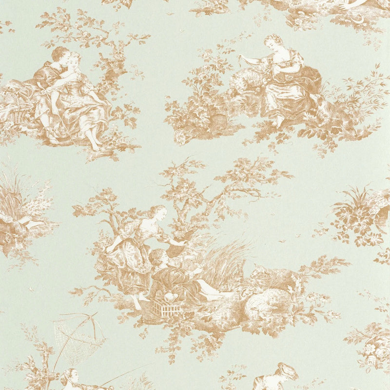 BTJD87917272 Scene D'ete Les Belles Toiles De Jouy 2 Wallpaper by Casadeco