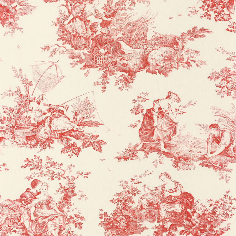 BTJD87918201 Scene D'ete Les Belles Toiles De Jouy 2 Wallpaper by Casadeco