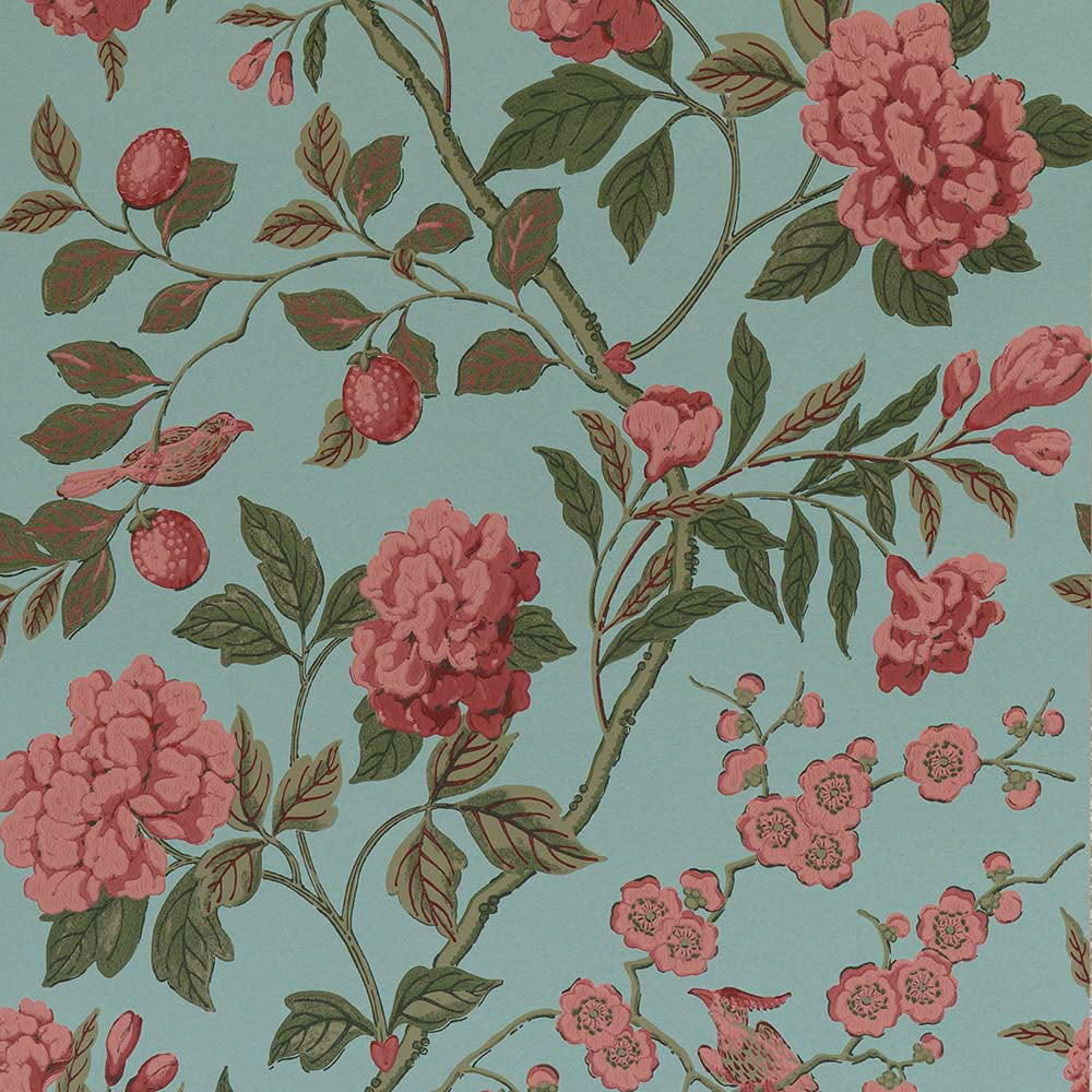BW45000-12 Emperors Garden Teal Signature II Wallpaper by GP & J Baker