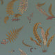 Ferns Teal Signature II Wallpaper by GP & J Baker