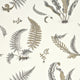 Ferns Signature II Dove Grey and Silver Wallpaper by GP & J Baker