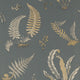 Ferns Signature II Charcoal and Bronze Wallpaper by GP & J Baker