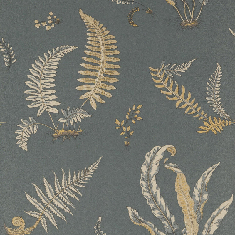 BW45044-06 Ferns Signature II Charcoal and Bronze Wallpaper by GP & J Baker