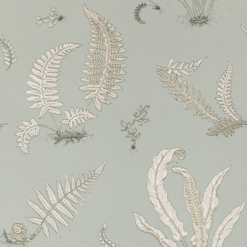 BW45044-07 Ferns Signature II Soft Blue Wallpaper by GP & J Baker