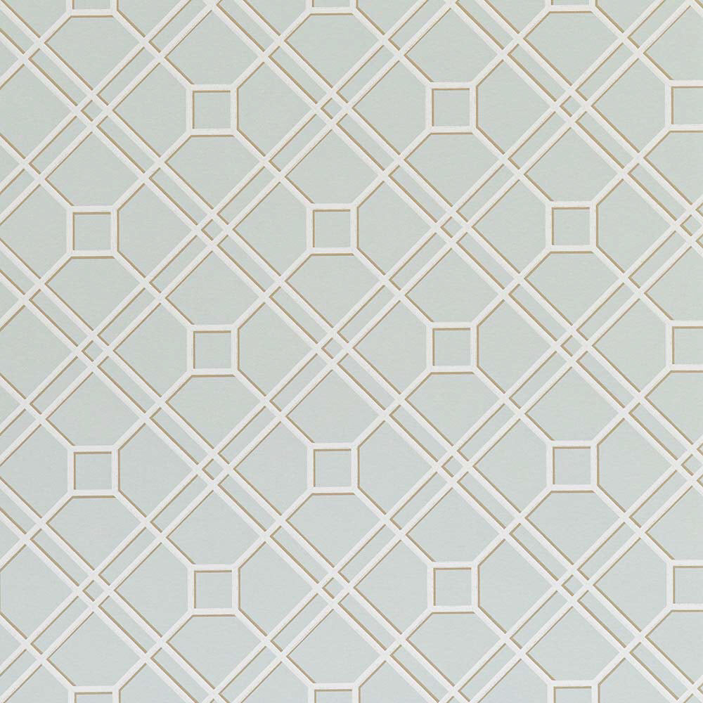 BW45071-11 Langdale Trellis Soft Aqua Signature II Wallpaper by GP & J Baker