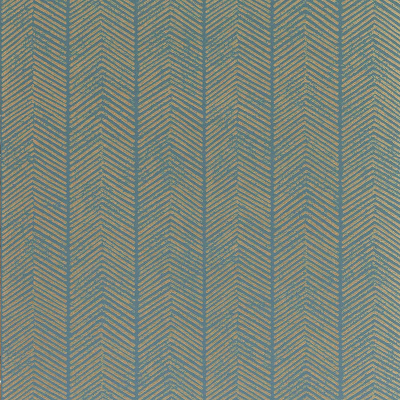 BW45085-4 Herringbone Teal Signature II Wallpaper by GP & J Baker