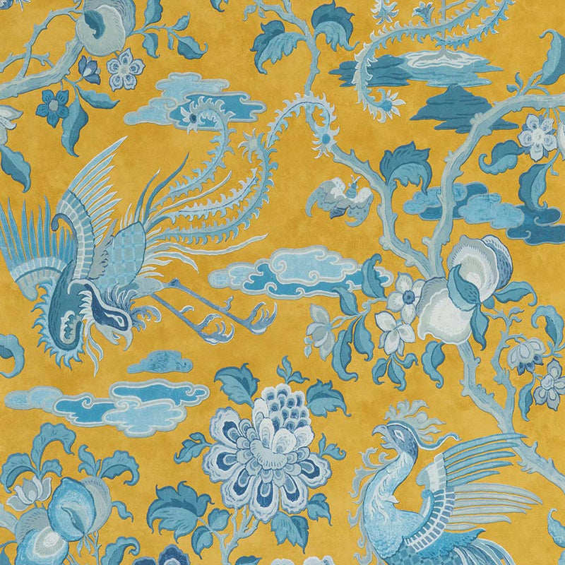 BW45087-4 Chifu Ochre-Blue Signature II Wallpaper by GP & J Baker