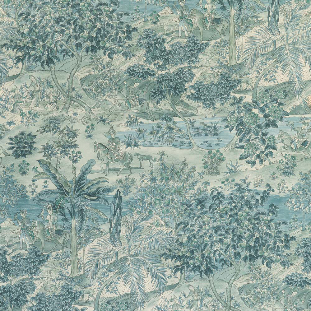 BW45088-2 Ramayana Blue Signature II Wallpaper by GP & J Baker