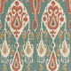 Ikat Bokhara Teal Signature II Wallpaper by GP & J Baker