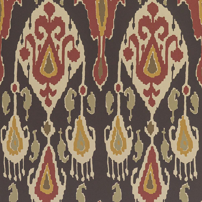 BW45090-6 Ikat Bokhara Espresso Signature II Wallpaper by GP & J Baker