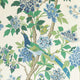 Hydrangea Bird Emerald-Blue Signature II Wallpaper by GP & J Baker