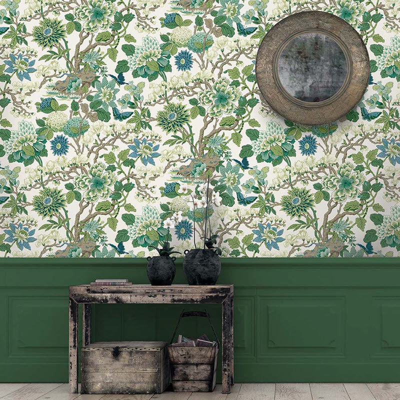 BW45092-2 Magnolia Emerald-Teal Signature II Wallpaper by GP & J Baker