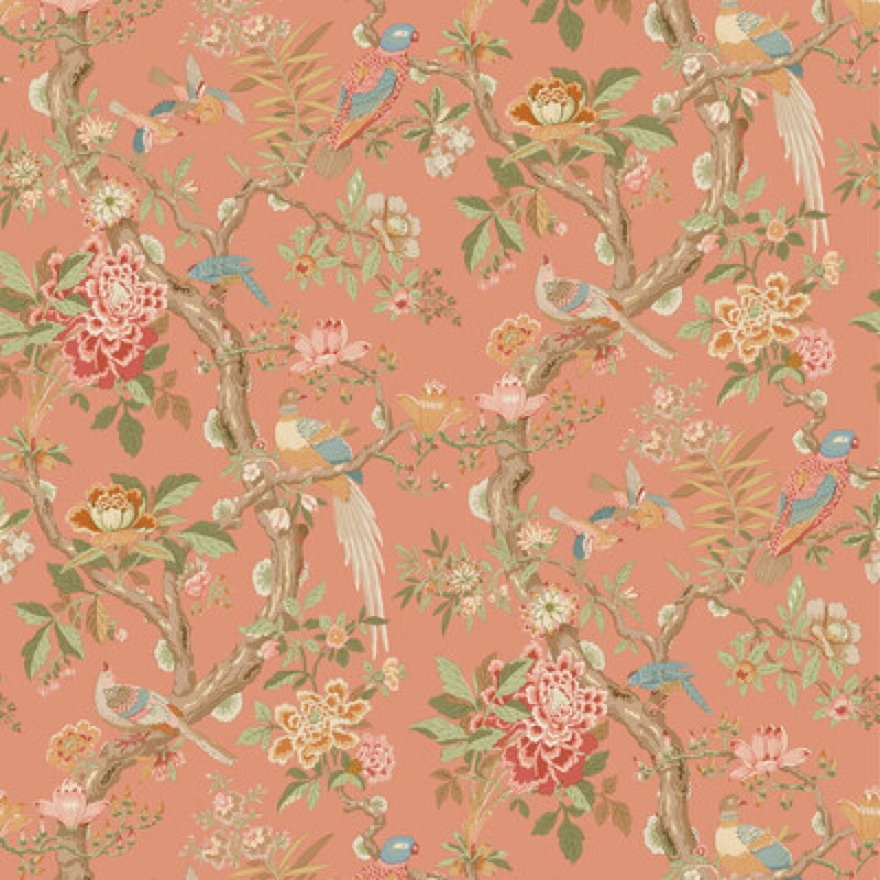 BW45094/2 Eltham Ashmore Red Wallpaper By GP & J Baker