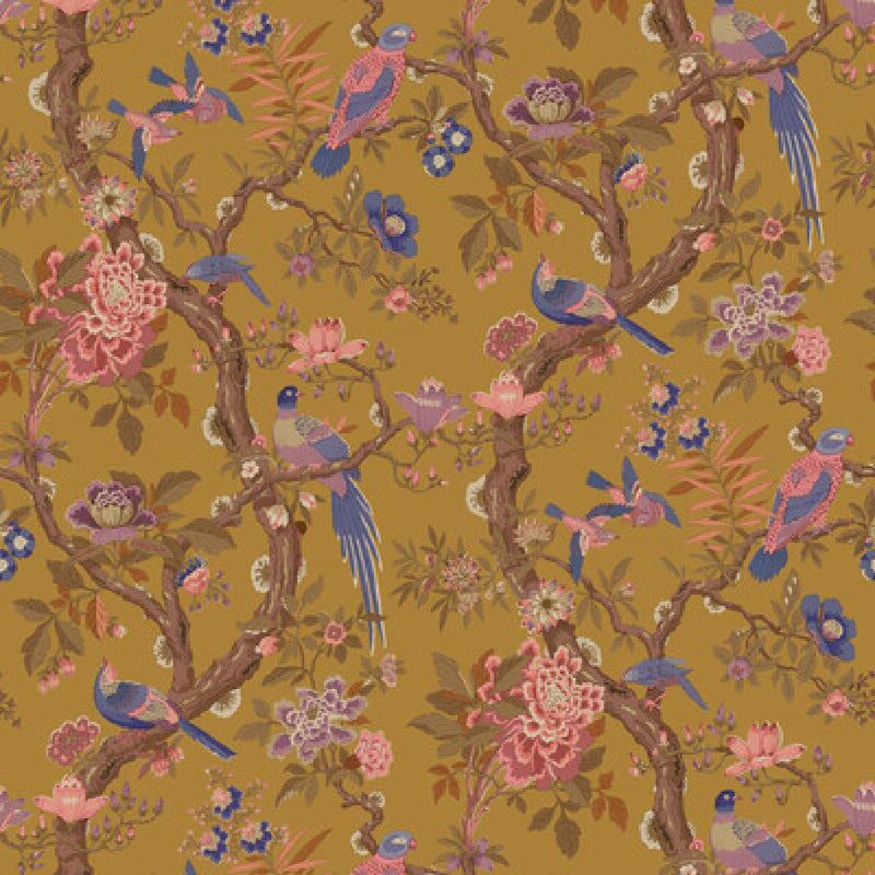 BW45094/7 Eltham Ashmore Ochre Wallpaper By GP & J Baker