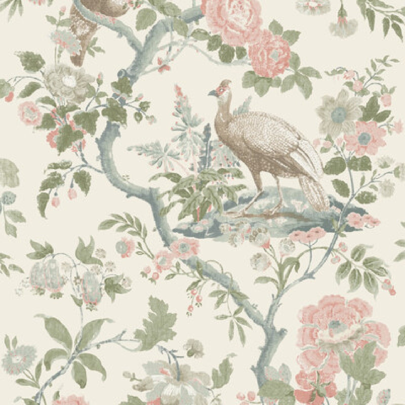 BW45096/2 Broughton Rose Ashmore Blush Wallpaper By GP & J Baker