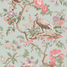 BW45096/4 Broughton Rose Ashmore Aqua Wallpaper By GP & J Baker