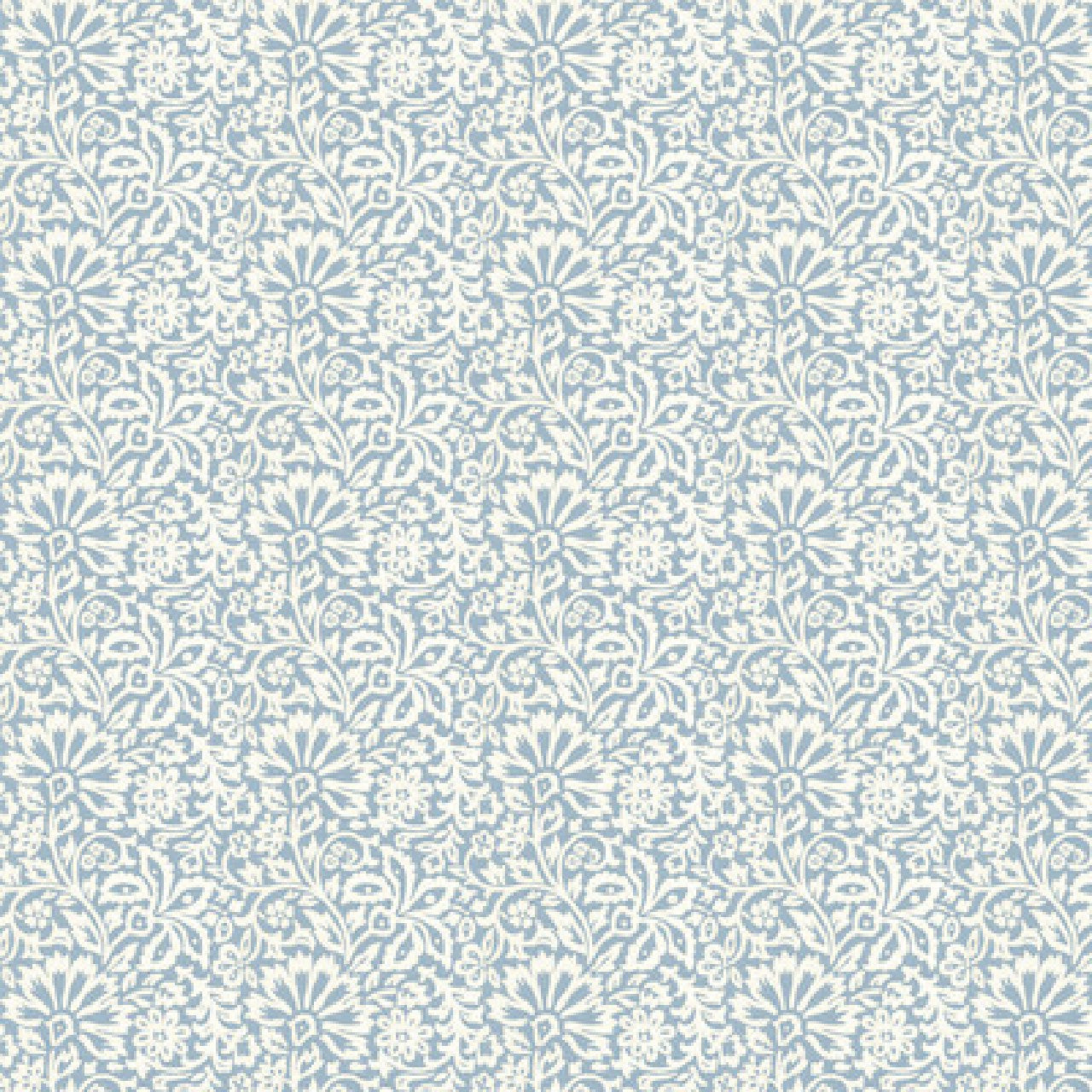 BW45097/1 Flora Ashmore Blue Wallpaper By GP & J Baker