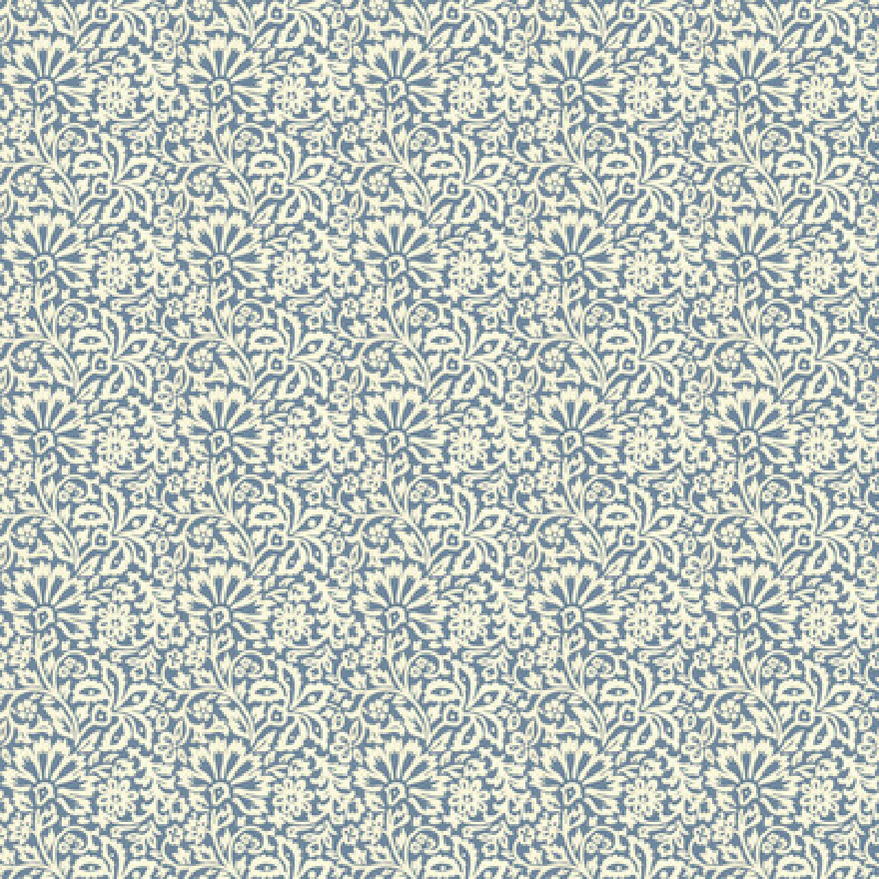 BW45097/5 Flora Ashmore Indigo Wallpaper By GP & J Baker