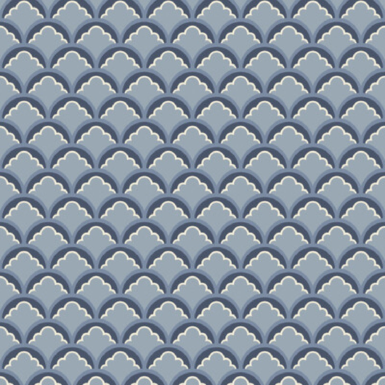 BW45099/1 Mount Temple Small Ashmore Blue Wallpaper By GP & J Baker