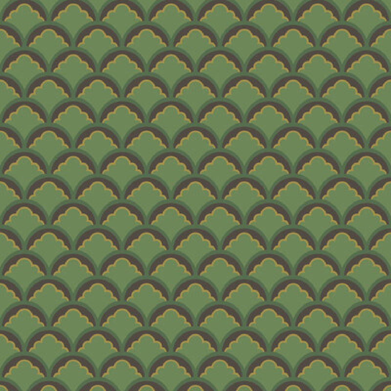 BW45099/3 Mount Temple Small Ashmore Emerald Wallpaper By GP & J Baker