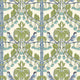 Birds & Cherries Original Brantwood Green and Blue Wallpaper By GP & J Baker