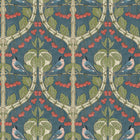 BW45100/5 Birds & Cherries Original Brantwood Indigo Wallpaper By GP & J Baker