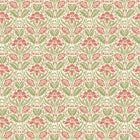 BW45101/1 Iris Meadow Original Brantwood Pink and Green Wallpaper By GP & J Baker