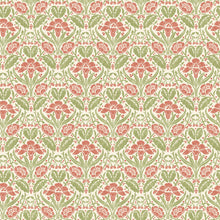 BW45101/1 Iris Meadow Original Brantwood Pink and Green Wallpaper By GP & J Baker
