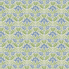 BW45101/2 Iris Meadow Original Brantwood Blue and Green Wallpaper By GP & J Baker