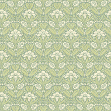 BW45101/3 Iris Meadow Original Brantwood Aqua and Green Wallpaper By GP & J Baker