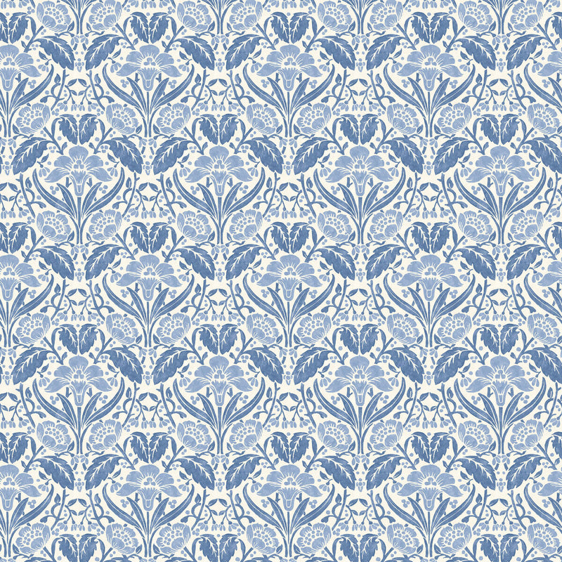 BW45101/5 Iris Meadow Original Brantwood Blue Wallpaper By GP & J Baker