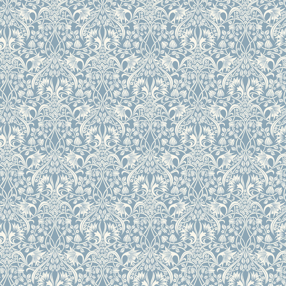 BW45102/2 Fritillerie Original Brantwood Blue Wallpaper By GP & J Baker