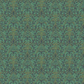 Fritillerie Original Brantwood Indigo and Teal Wallpaper By GP & J Baker